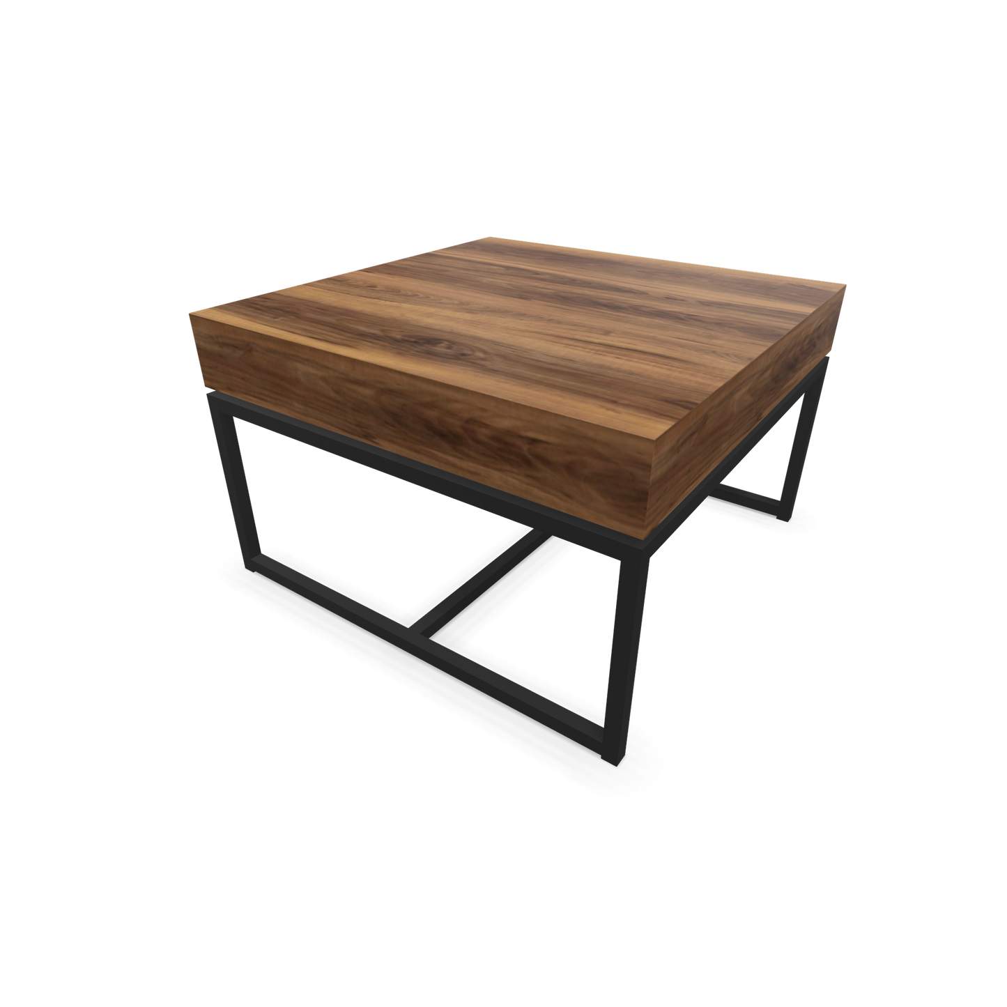Narbutas Novus Loungetisch mit Platte Walnuss Furnier und Gestell Schwarz - 6020436