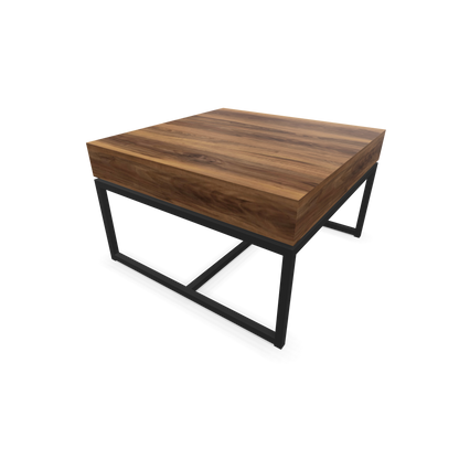 Narbutas Novus Loungetisch mit Platte Walnuss Furnier und Gestell Schwarz - 6020436