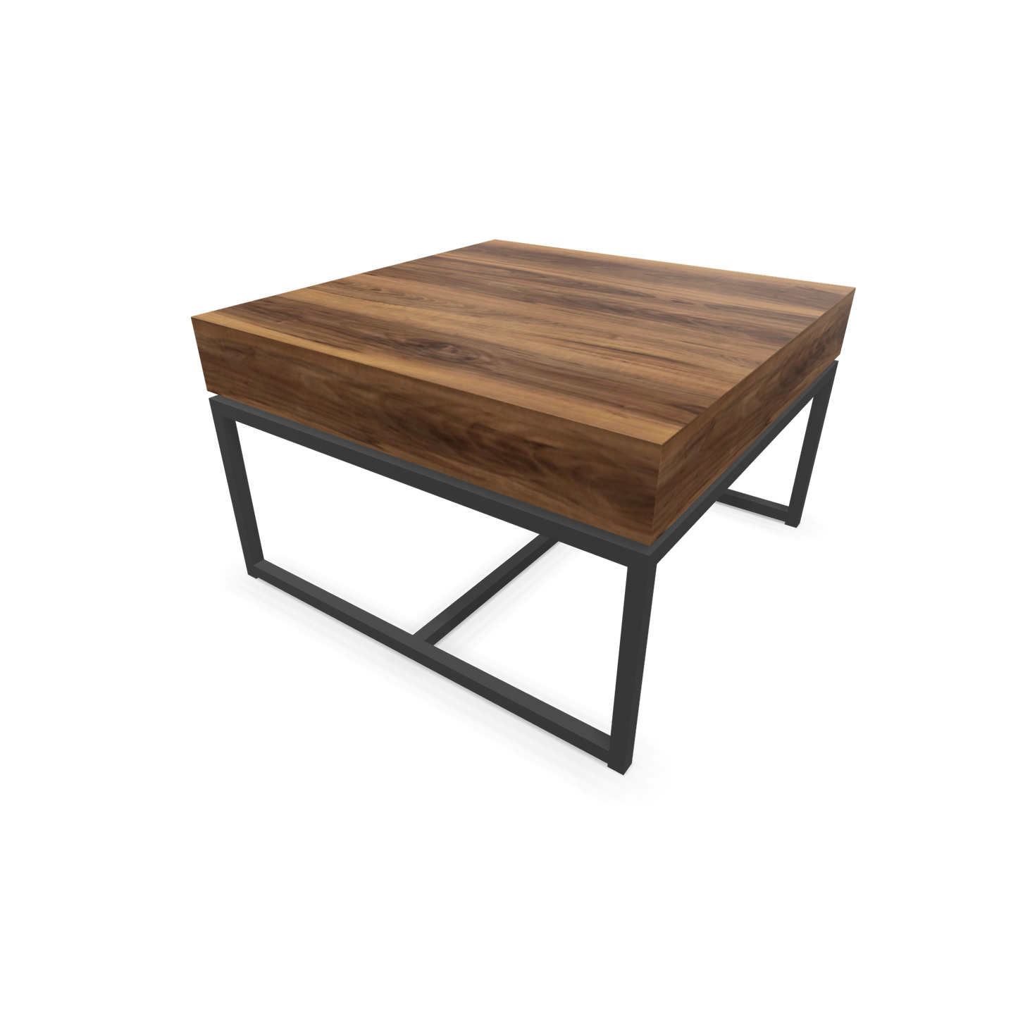 Narbutas Novus Loungetisch mit Platte Walnuss Furnier und Gestell Dunkelgrau - 6020448