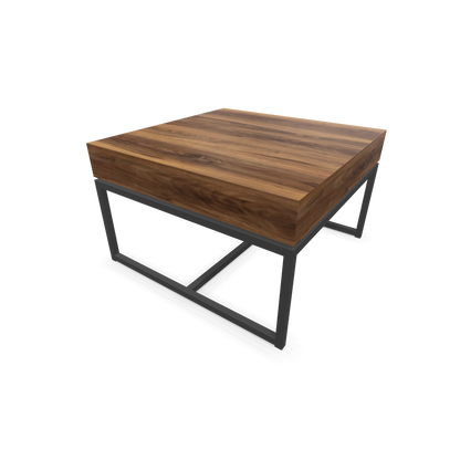Narbutas Novus Loungetisch mit Platte Walnuss Furnier und Gestell Dunkelgrau - 6020448