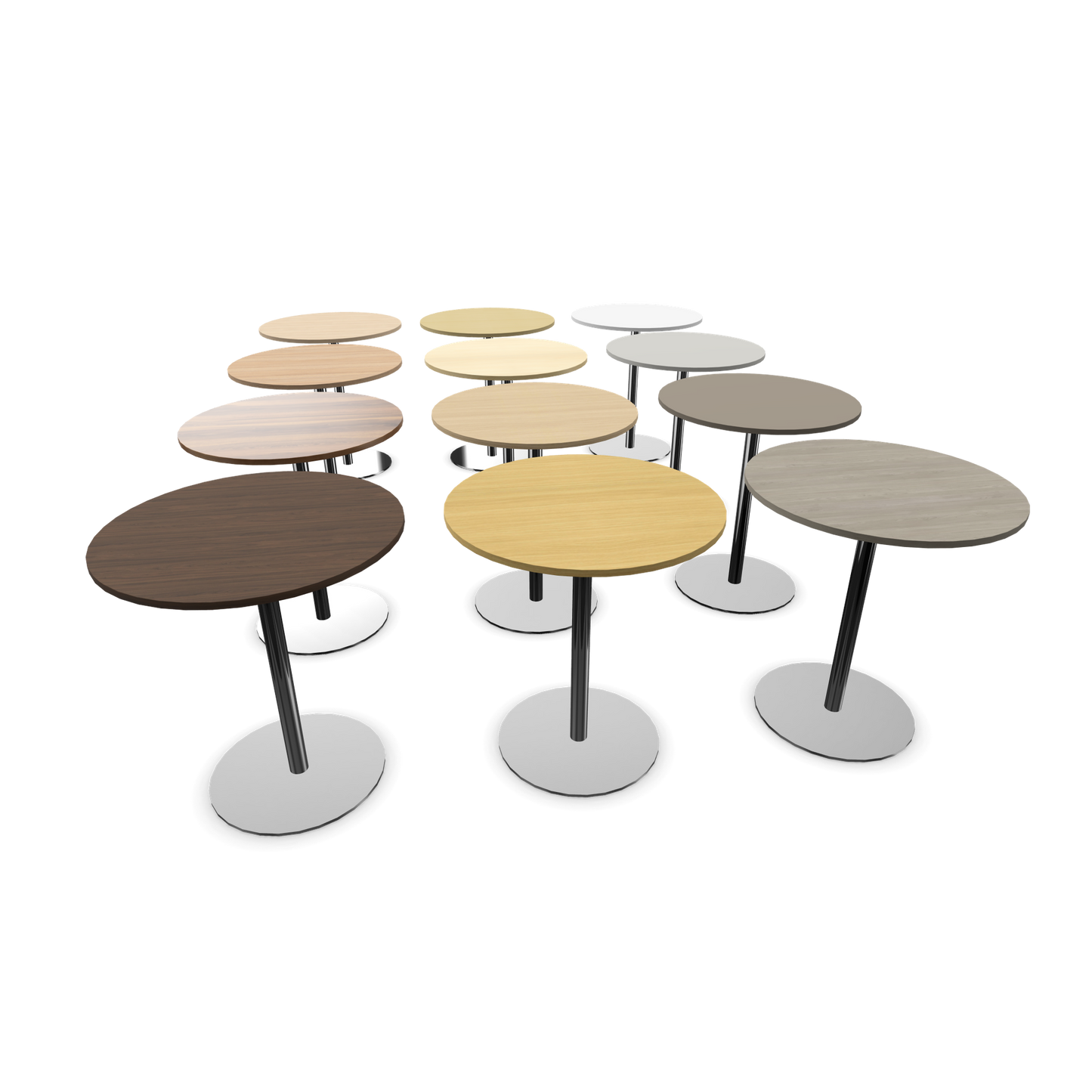 Narbutas Sito Kaffetisch rund 700mm mit verschiendenen Tischplatten gedreht - 6020459