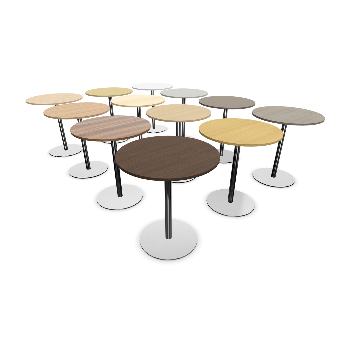 Narbutas Sito Kaffetisch rund 700mm mit verschiendenen Tischplatten seitliche Ansicht schräg - 6020459