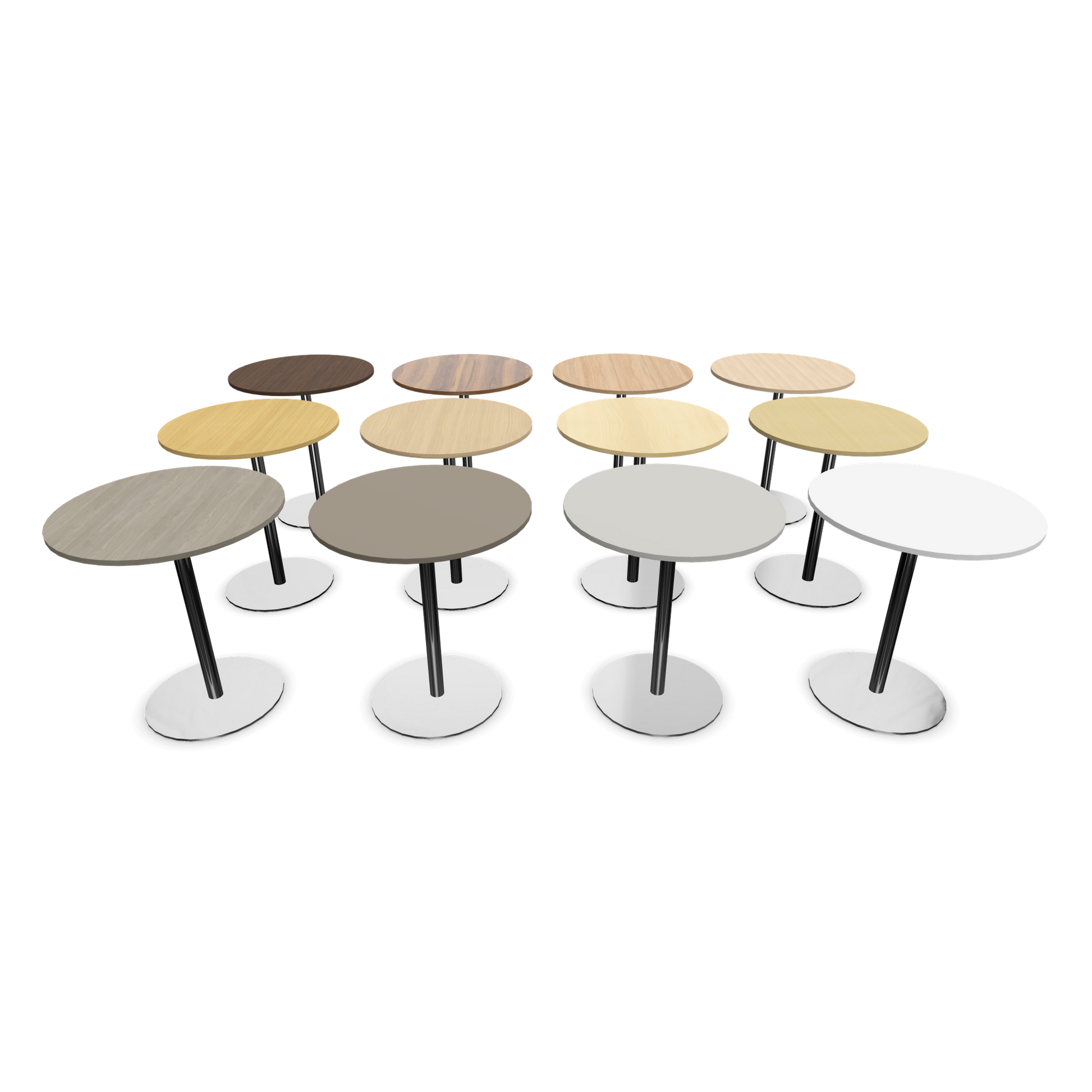 Narbutas Sito Kaffetisch rund 700mm mit verschiendenen Tischplatten Ansicht von oben - 6020459