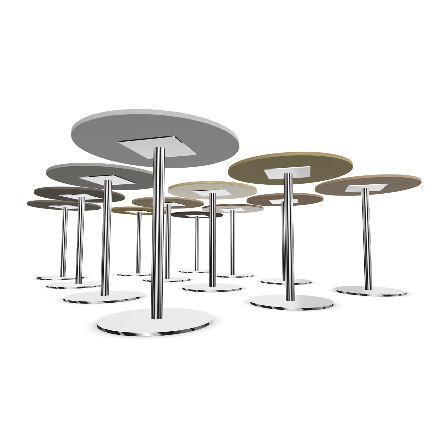 Narbutas Sito Kaffetisch rund 700mm mit verschiendenen Tischplatten Ansicht von unten - 6020459