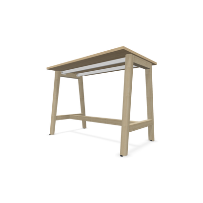 Narbutas Nova Wood Hochtisch 900mm hoch - 1200x700mm - Gestell Esche Natur - Tischplatte Eichendekor Ansicht von unten - 6020462