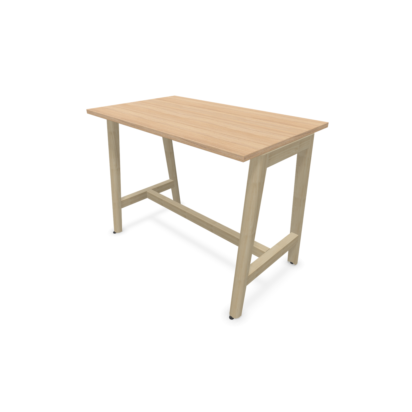Narbutas Nova Wood Hochtisch 900mm hoch - 1200x700mm - Gestell Esche Natur - Tischplatte Bernsteineichendekor - 6020463