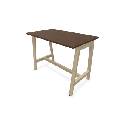 Narbutas Nova Wood Hochtisch 900mm hoch - 1200x700mm - Gestell Esche Natur - Tischplatte Nussbaumdekor dunkel - 6020465