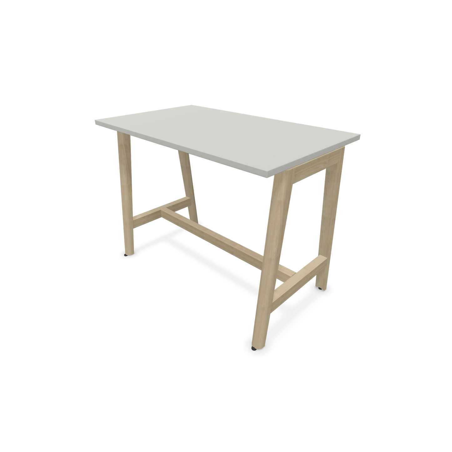 Narbutas Nova Wood Hochtisch 900mm hoch - 1200x700mm - Gestell Esche Natur - Tischplatte Perlgrau - 6020470