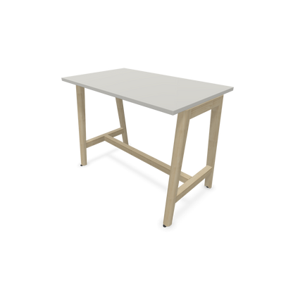 Narbutas Nova Wood Hochtisch 900mm hoch - 1200x700mm - Gestell Esche Natur - Tischplatte Perlgrau - 6020470