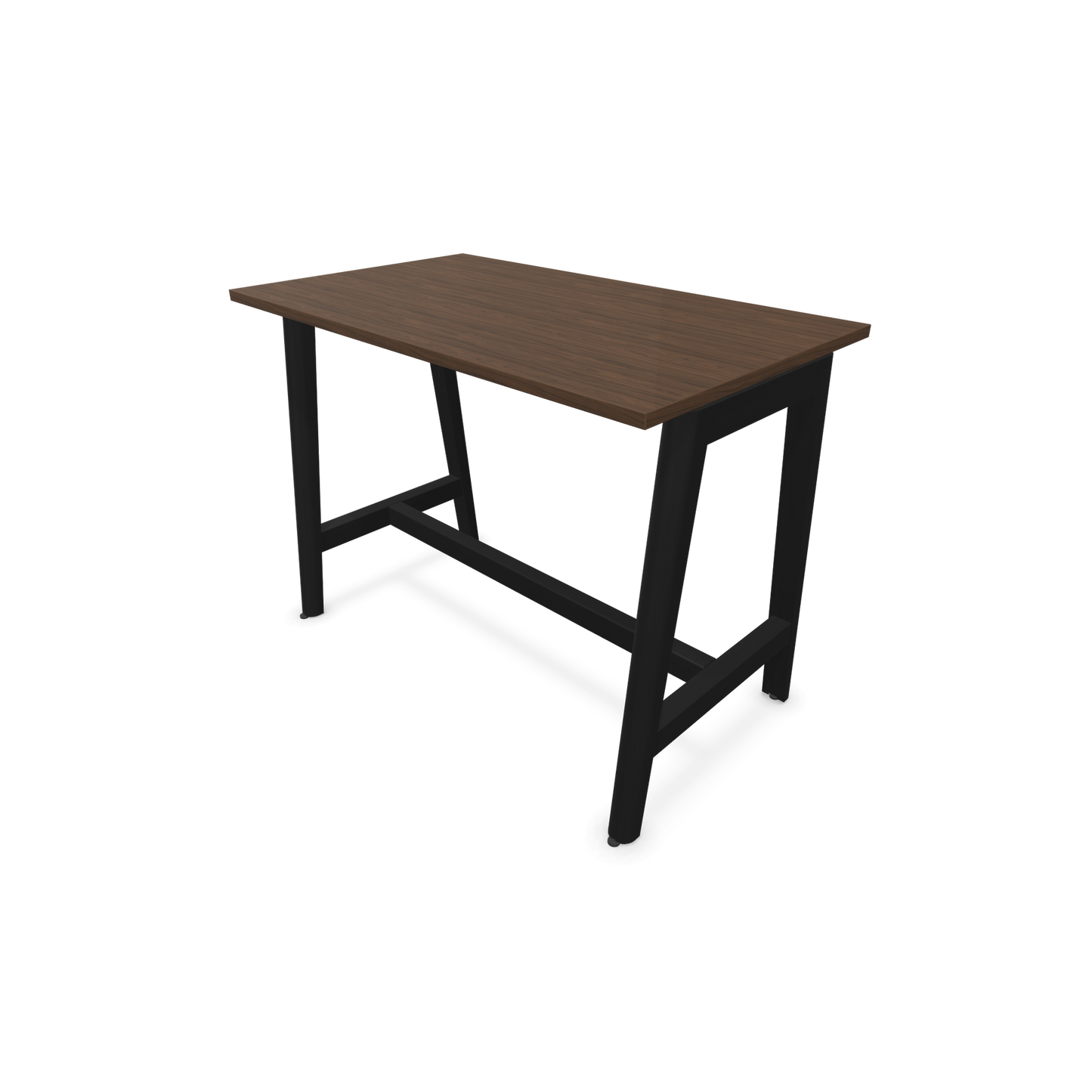 Narbutas Nova Wood Hochtisch 900mm hoch - 1200x700mm - Gestell Esche Schwarz - Tischplatte Nussbaumdekor dunkel - 6020474