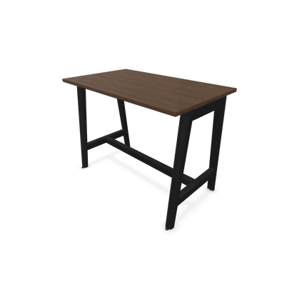 Narbutas Nova Wood Hochtisch 900mm hoch - 1200x700mm - Gestell Esche Schwarz - Tischplatte Nussbaumdekor dunkel - 6020474