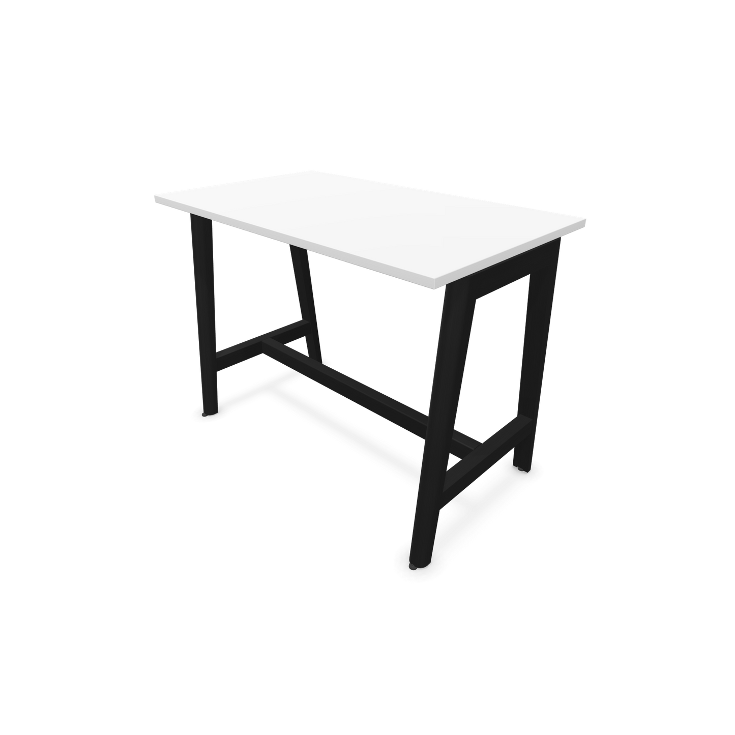 Narbutas Nova Wood Hochtisch 900mm hoch - 1200x700mm - Gestell Esche Schwarz - Tischplatte Weiss - 6020476