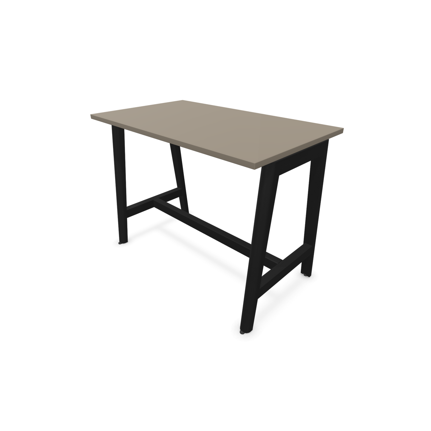 Narbutas Nova Wood Hochtisch 900mm hoch - 1200x700mm - Gestell Esche Schwarz - Tischplatte Cubanitgrau - 6020478