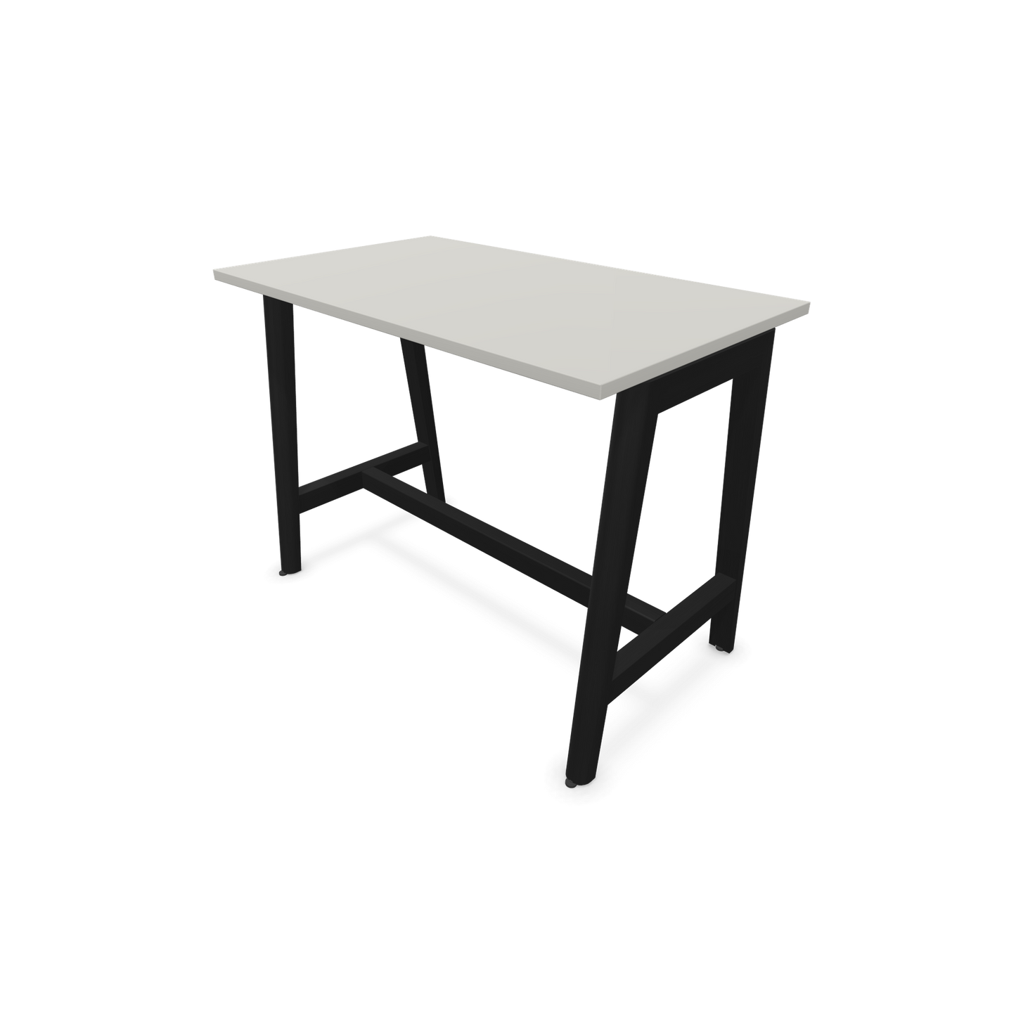 Narbutas Nova Wood Hochtisch 900mm hoch - 1200x700mm - Gestell Esche Schwarz - Tischplatte Perlgrau - 6020479