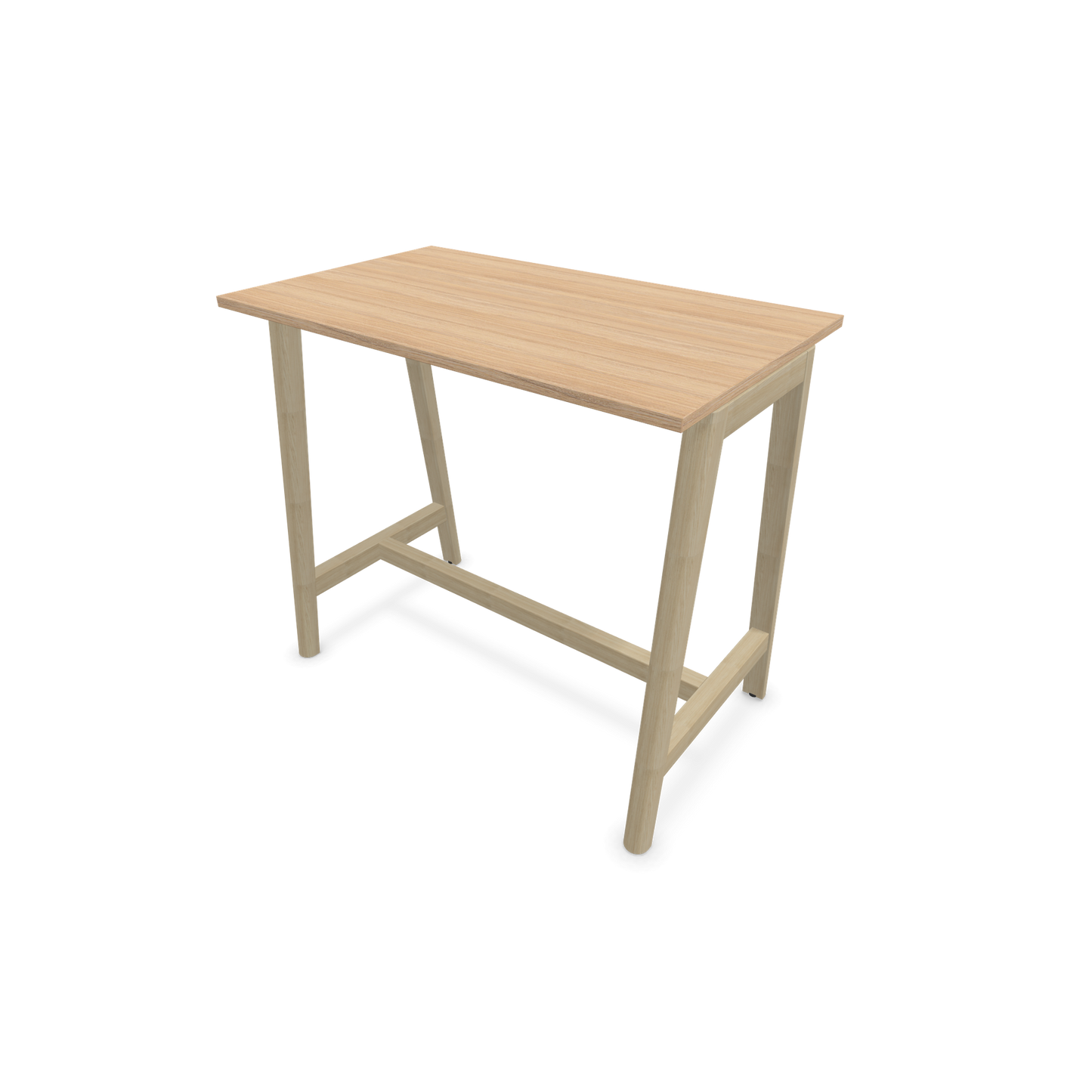 Narbutas Nova Wood Hochtisch 1050mm hoch - 1200x700mm - Gestell Esche Natur - Tischplatte Bernsteineichendekor - 6020481