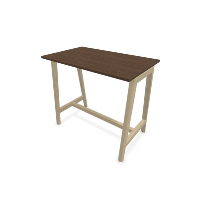 Narbutas Nova Wood Hochtisch 1050mm hoch - 1200x700mm - Gestell Esche Natur - Tischplatte Nussbaumdekor dunkel - 6020483