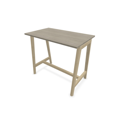 Narbutas Nova Wood Hochtisch 1050mm hoch - 1200x700mm - Gestell Esche Natur - Tischplatte Holzdekor grau - 6020484