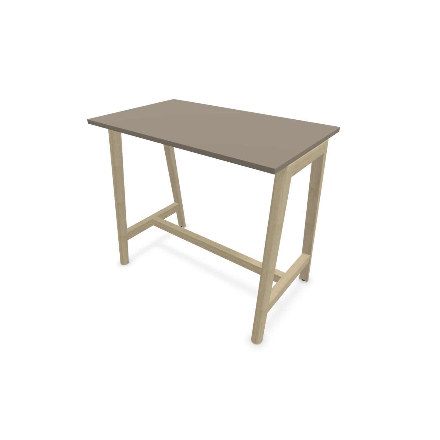 Narbutas Nova Wood Hochtisch 1050mm hoch - 1200x700mm - Gestell Esche Natur - Tischplatte Cubanitgrau - 6020487