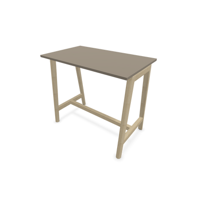 Narbutas Nova Wood Hochtisch 1050mm hoch - 1200x700mm - Gestell Esche Natur - Tischplatte Cubanitgrau - 6020487