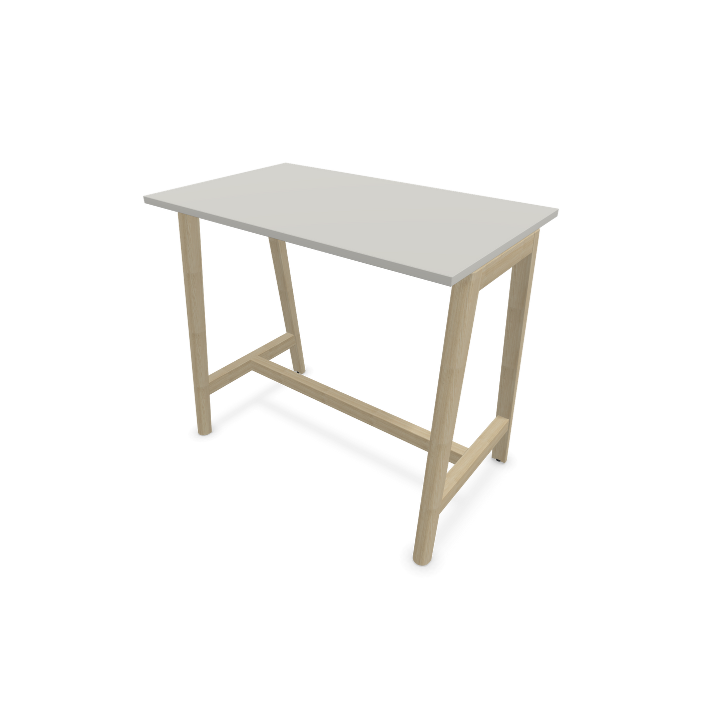 Narbutas Nova Wood Hochtisch 1050mm hoch - 1200x700mm - Gestell Esche Natur - Tischplatte PErlgrau - 6020488