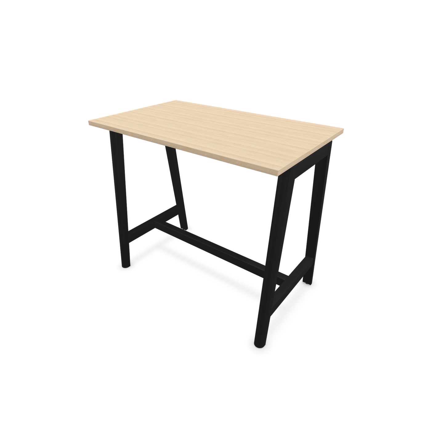Narbutas Nova Wood Hochtisch 1050mm hoch - 1200x700mm - Gestell Esche Schwarz - Tischplatte Eschendekor sandbeige - 6020491