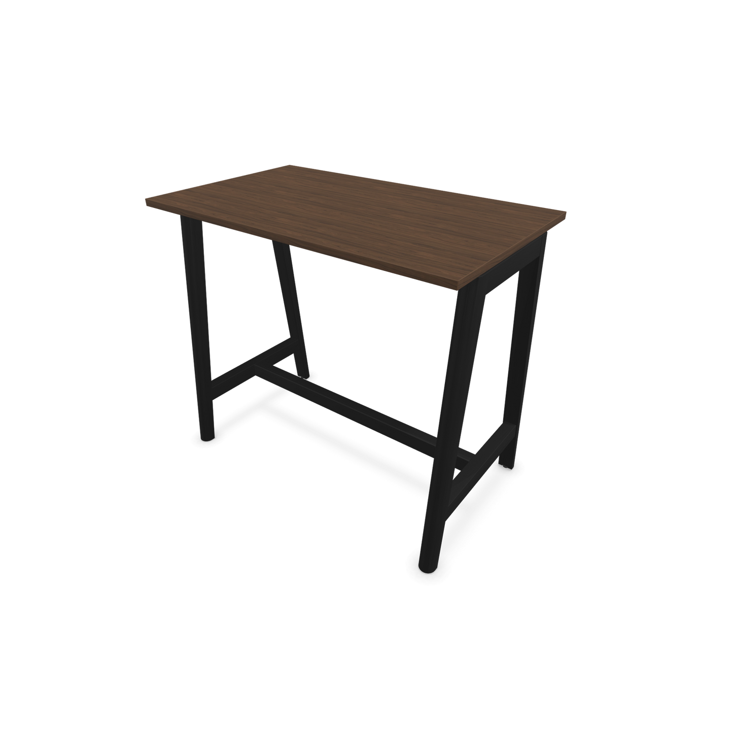 Narbutas Nova Wood Hochtisch 1050mm hoch - 1200x700mm - Gestell Esche Schwarz - Tischplatte Nussbaumdekor dunkel - 6020492