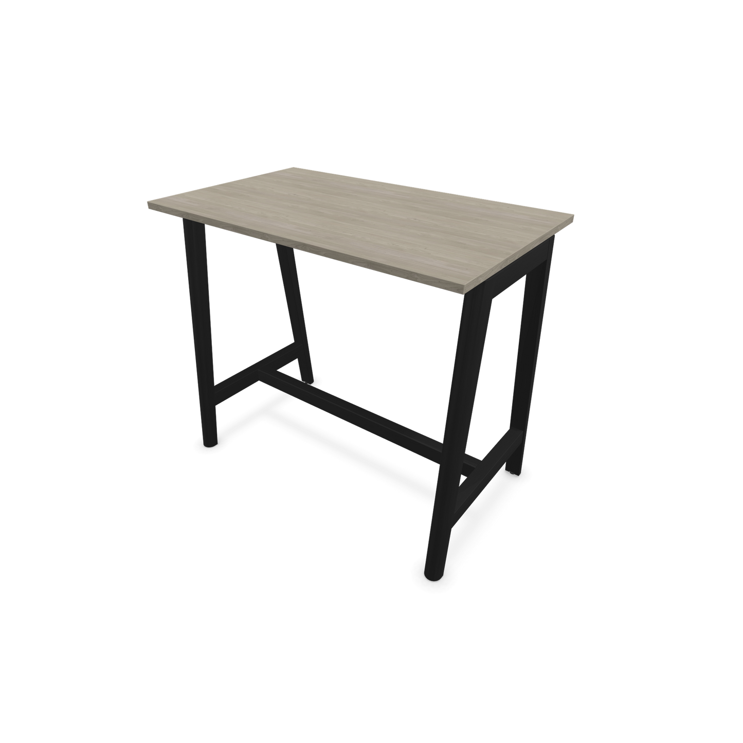 Narbutas Nova Wood Hochtisch 1050mm hoch - 1200x700mm - Gestell Esche Schwarz - Tischplatte Holzdekor grau - 6020493