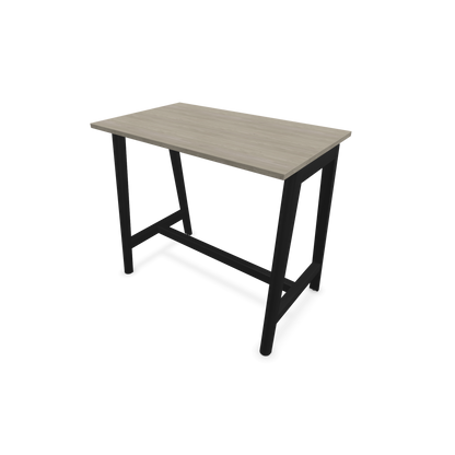 Narbutas Nova Wood Hochtisch 1050mm hoch - 1200x700mm - Gestell Esche Schwarz - Tischplatte Holzdekor grau - 6020493