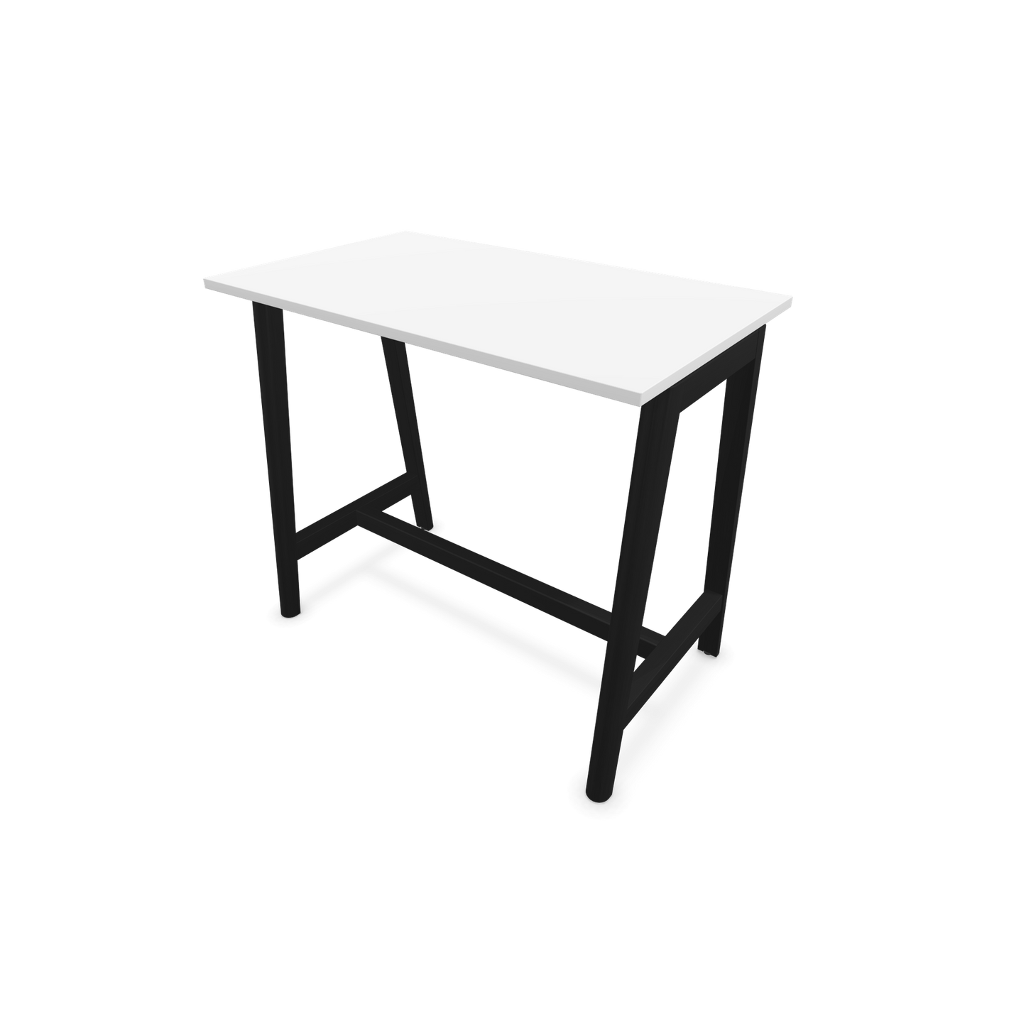 Narbutas Nova Wood Hochtisch 1050mm hoch - 1200x700mm - Gestell Esche Schwarz - Tischplatte Weiss - 6020484