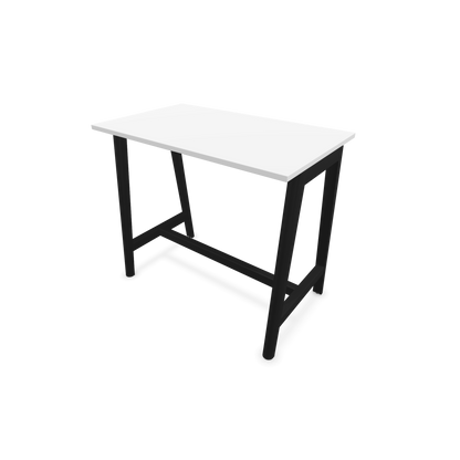 Narbutas Nova Wood Hochtisch 1050mm hoch - 1200x700mm - Gestell Esche Schwarz - Tischplatte Weiss - 6020484