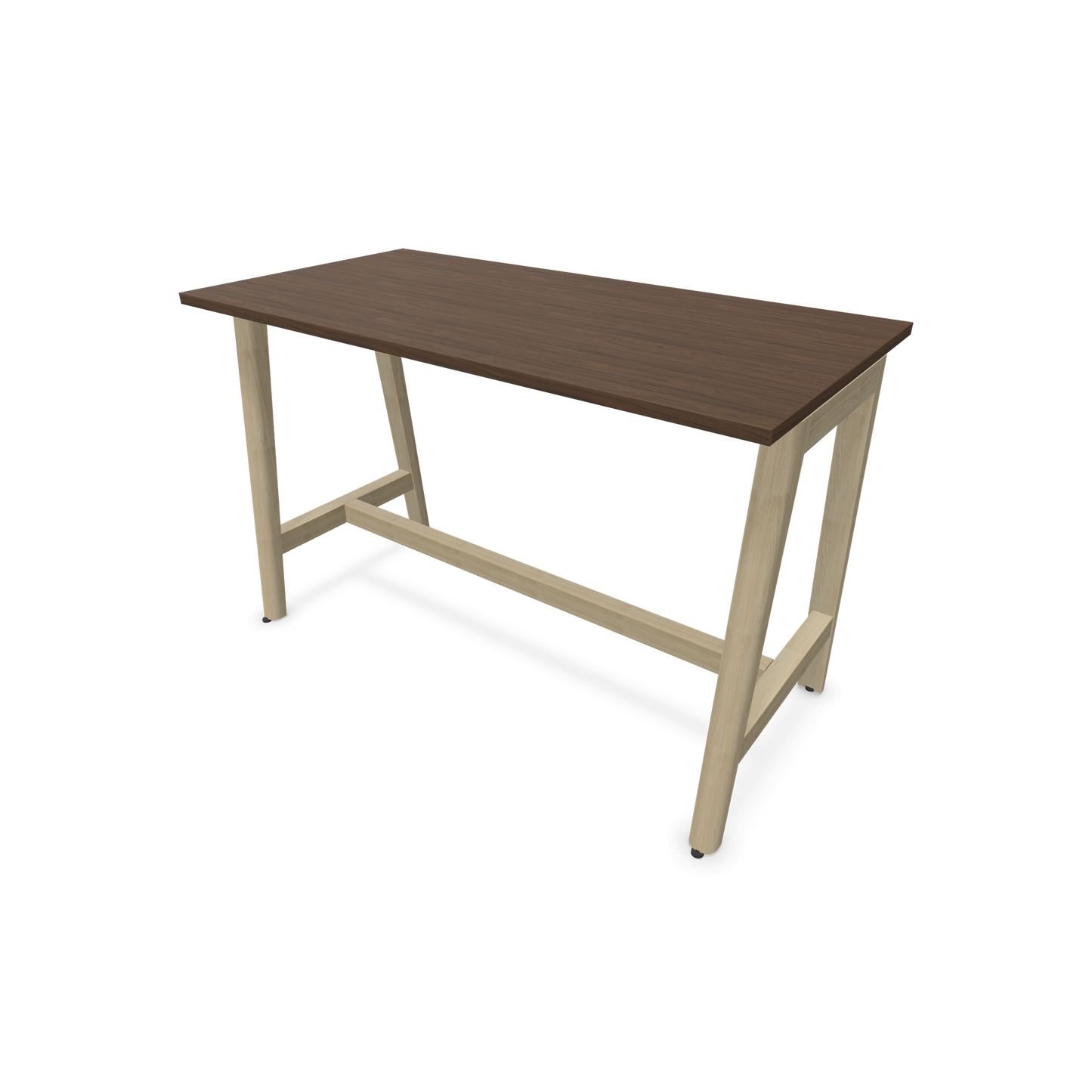 Narbutas Nova Wood Hochtisch 900mm hoch - 1400x700mm - Gestell Esche Natur - Tischplatte Nussbaumdekor - 6020501