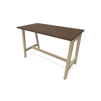 Narbutas Nova Wood Hochtisch 900mm hoch - 1400x700mm - Gestell Esche Natur - Tischplatte Nussbaumdekor - 6020501
