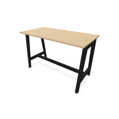 Narbutas Nova Wood Hochtisch 900mm hoch - 1400x700mm - Gestell Esche Schwarz - Tischplatte Eichendekor - 6020507