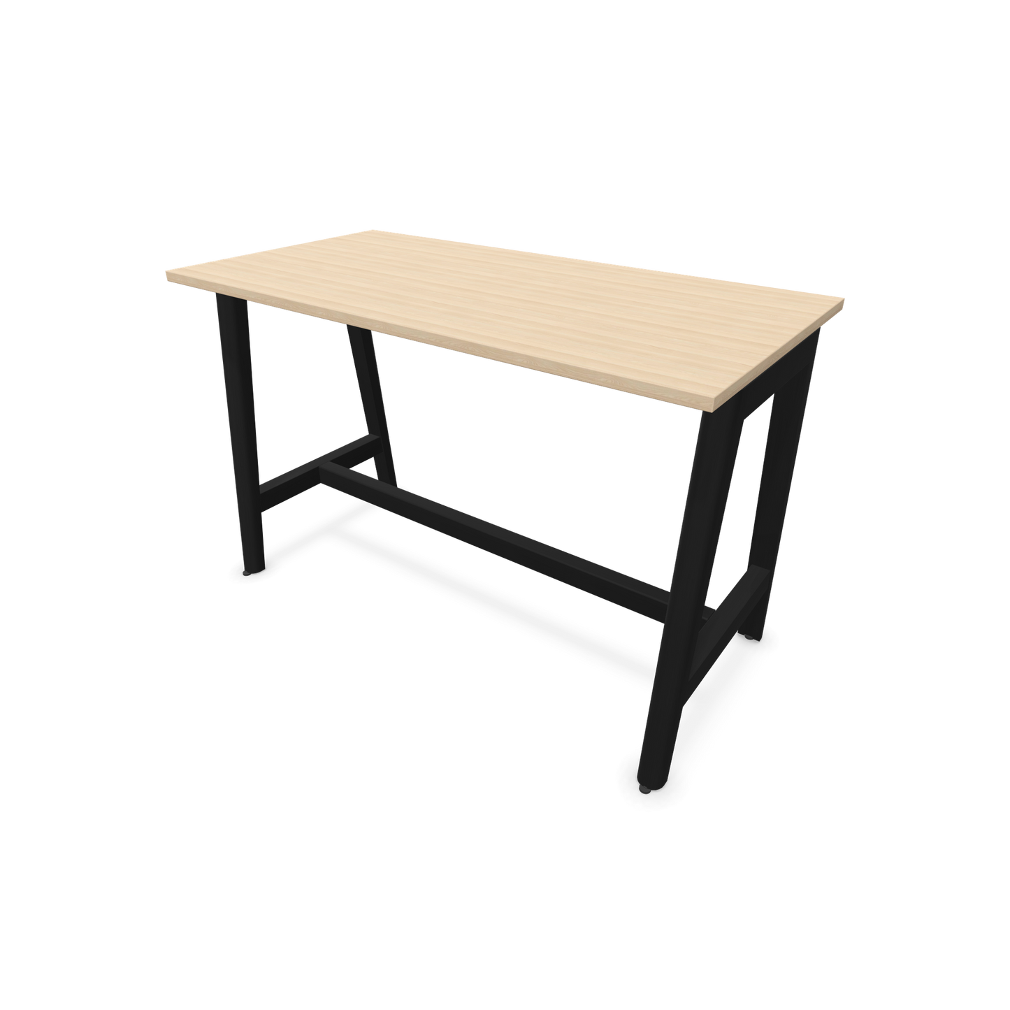 Narbutas Nova Wood Hochtisch 900mm hoch - 1400x700mm - Gestell Esche Schwarz - Tischplatte Eschendekor sandbeige - 6020509