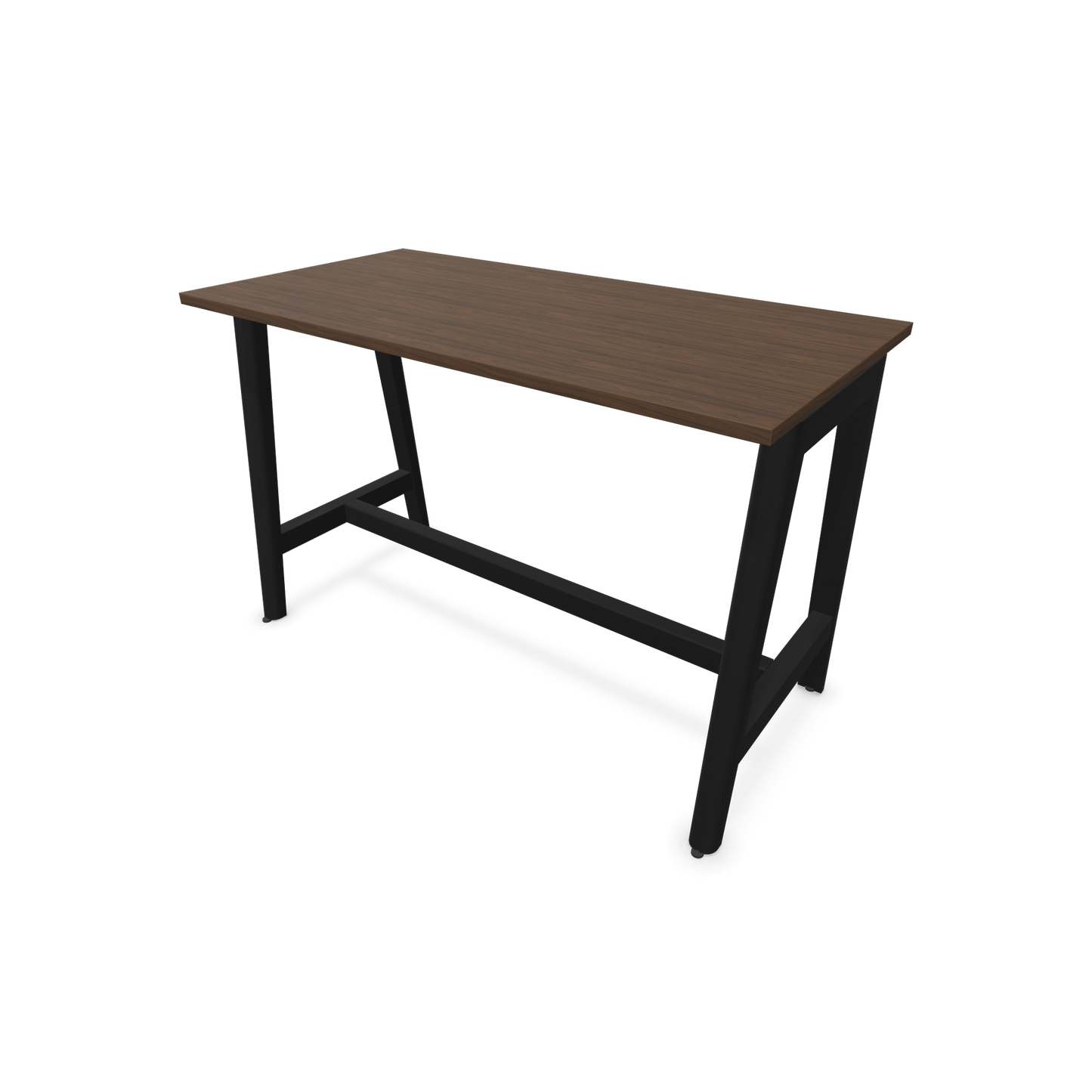 Narbutas Nova Wood Hochtisch 900mm hoch - 1400x700mm - Gestell Esche Schwarz - Tischplatte Nussbaumdekor dunkel - 6020510