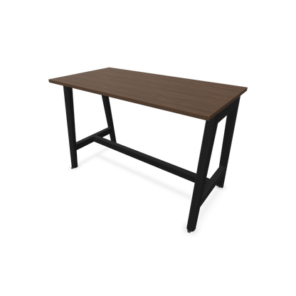 Narbutas Nova Wood Hochtisch 900mm hoch - 1400x700mm - Gestell Esche Schwarz - Tischplatte Nussbaumdekor dunkel - 6020510
