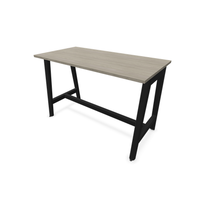 Narbutas Nova Wood Hochtisch 900mm hoch - 1400x700mm - Gestell Esche Schwarz - Tischplatte Holzdekor grau - 6020511