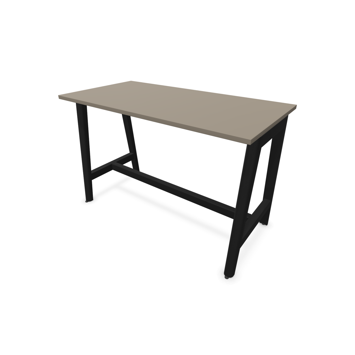 Narbutas Nova Wood Hochtisch 900mm hoch - 1400x700mm - Gestell Esche Schwarz - Tischplatte Cubanitgrau - 6020514