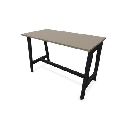 Narbutas Nova Wood Hochtisch 900mm hoch - 1400x700mm - Gestell Esche Schwarz - Tischplatte Cubanitgrau - 6020514