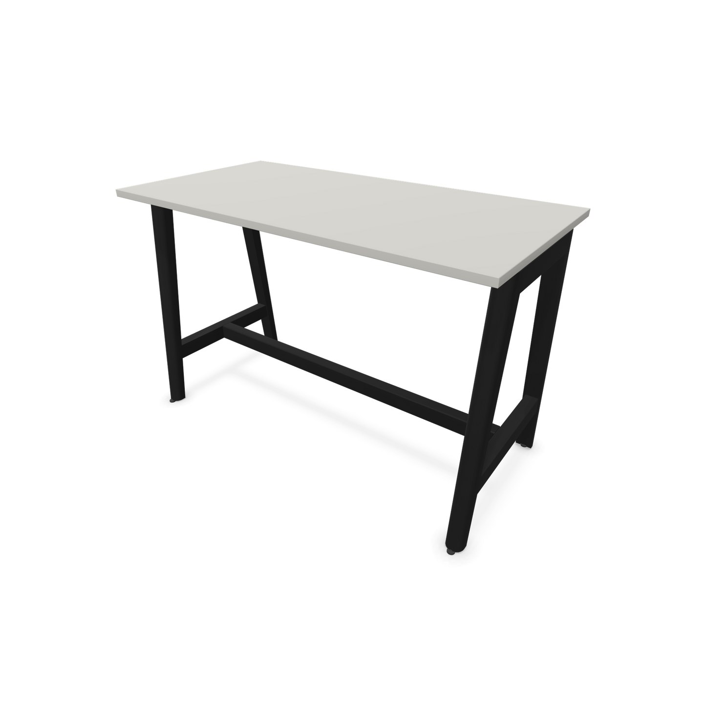 Narbutas Nova Wood Hochtisch 900mm hoch - 1400x700mm - Gestell Esche Schwarz - Tischplatte Perlgrau - 6020515