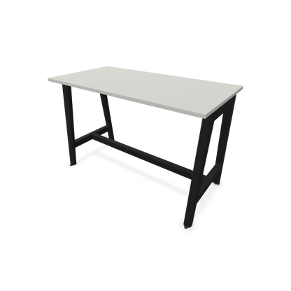Narbutas Nova Wood Hochtisch 900mm hoch - 1400x700mm - Gestell Esche Schwarz - Tischplatte Perlgrau - 6020515