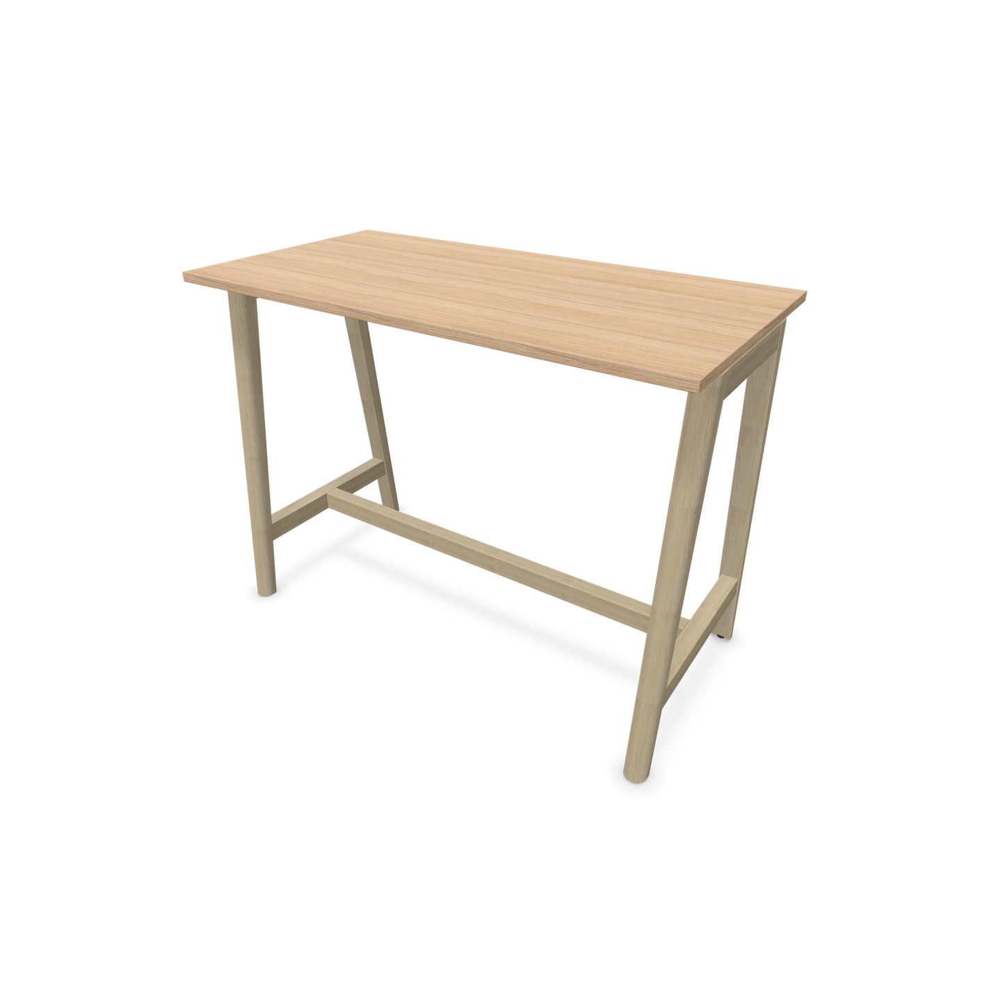 Narbutas Nova Wood Hochtisch 1050mm hoch - 1400x700mm - Gestell Esche Natur - Tischplatte Bernsteineichendekor - 6020517