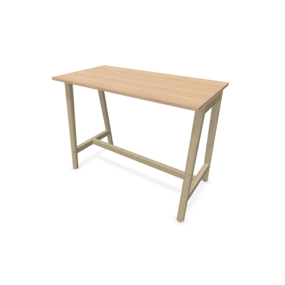 Narbutas Nova Wood Hochtisch 1050mm hoch - 1400x700mm - Gestell Esche Natur - Tischplatte Bernsteineichendekor - 6020517