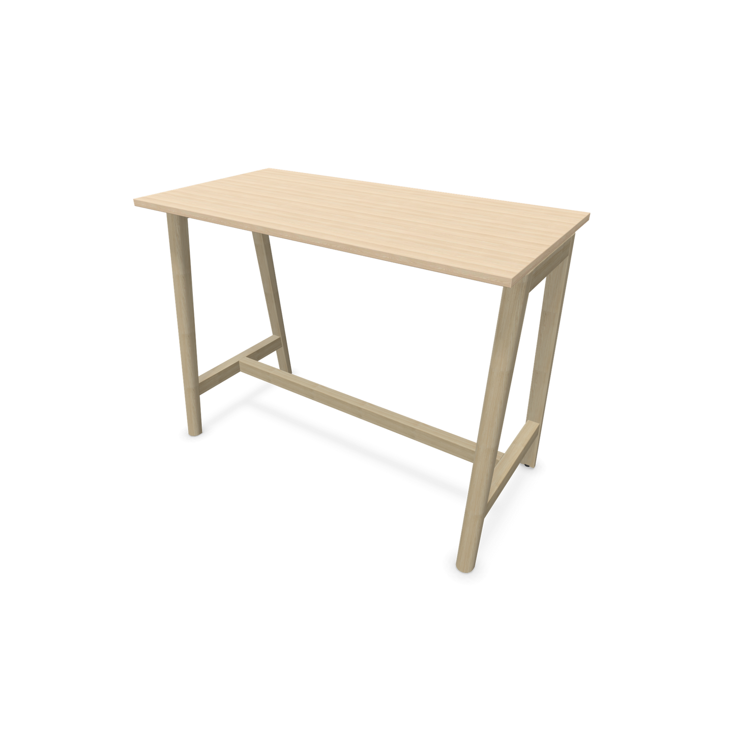 Narbutas Nova Wood Hochtisch 1050mm hoch - 1400x700mm - Gestell Esche Natur - Tischplatte Eschendekor sandbeige - 6020518