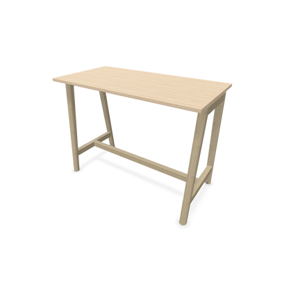 Narbutas Nova Wood Hochtisch 1050mm hoch - 1400x700mm - Gestell Esche Natur - Tischplatte Eschendekor sandbeige - 6020518