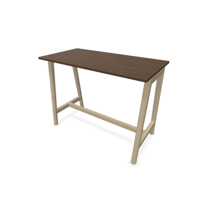 Narbutas Nova Wood Hochtisch 1050mm hoch - 1400x700mm - Gestell Esche Natur - Tischplatte Nussbaumdekor dunkel - 6020519