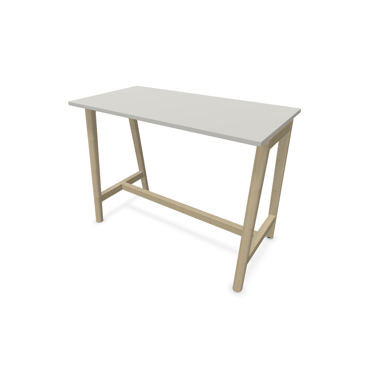 Narbutas Nova Wood Hochtisch 1050mm hoch - 1400x700mm - Gestell Esche Natur - Tischplatte Perlgrau - 6020524