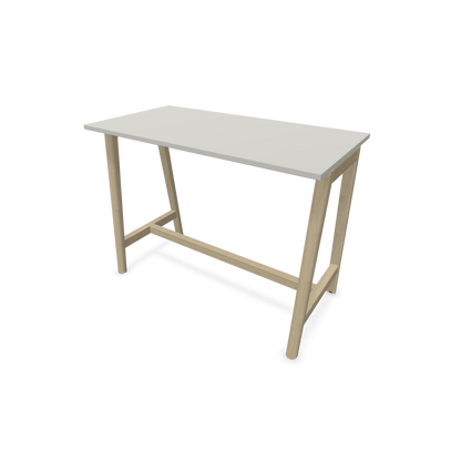 Narbutas Nova Wood Hochtisch 1050mm hoch - 1400x700mm - Gestell Esche Natur - Tischplatte Perlgrau - 6020524