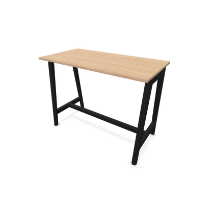 Narbutas Nova Wood Hochtisch 1050mm hoch - 1400x700mm - Gestell Esche Schwarz - Tischplatte Bernsteineichendekor - 6020526