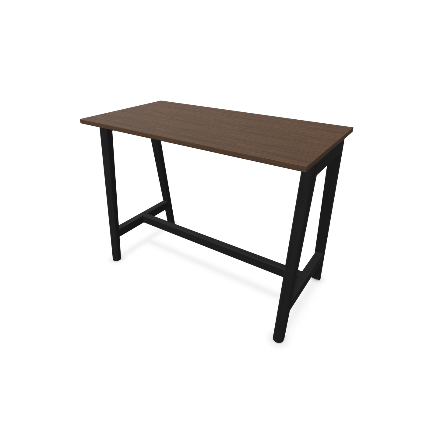 Narbutas Nova Wood Hochtisch 1050mm hoch - 1400x700mm - Gestell Esche Schwarz - Tischplatte Nussbaumdekor dunkel - 6020528